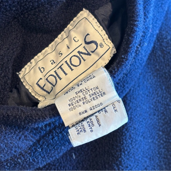 VINTAGE BASIC EDITIONS‎ 90s Denim Zip Up Hoodie Jacket 100% Cotton Size Small - Picture 9 of 13